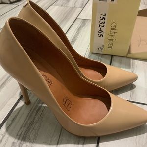 Nude Leather Cathy Jean Pumps
